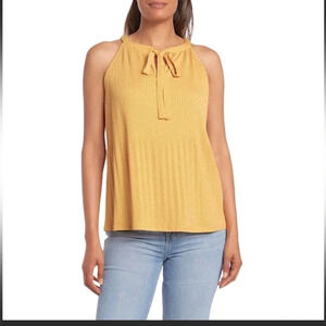 NWOT Yellow polka dot pleated blouse Adrienne Papell from Nordstrom - size M